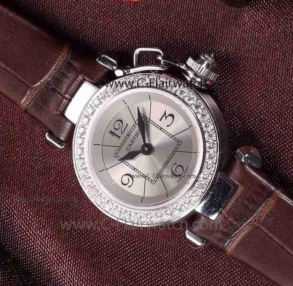 New Cartier Miss Pasha Gray Face Replica Watch